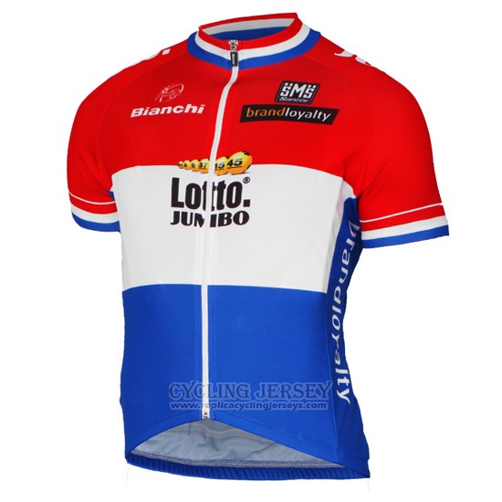 2017 Cycling Jersey Lotto NL-Jumbo Champion Netherlands Short Sleeve and Bib Short